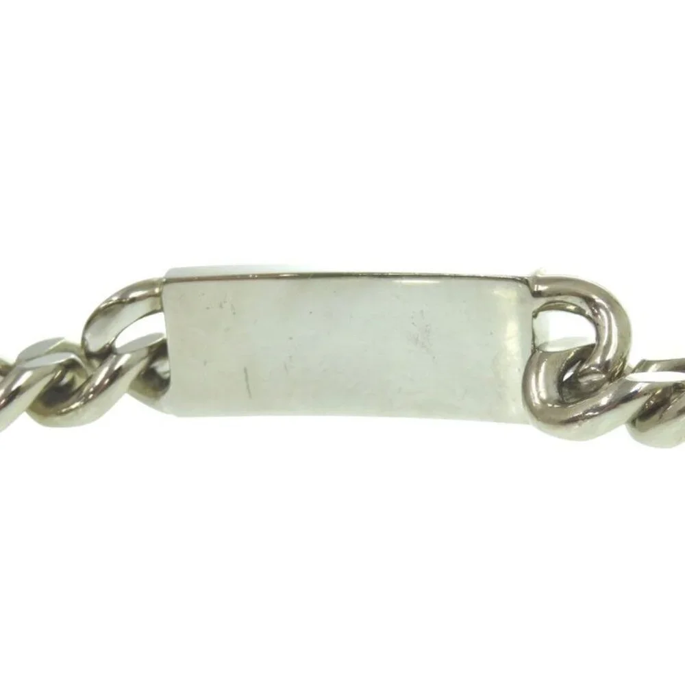 Christian Dior Chain Link Signature Plate N1971 Hommt d000 Silver Necklace 1245 - Picture 5 of 7